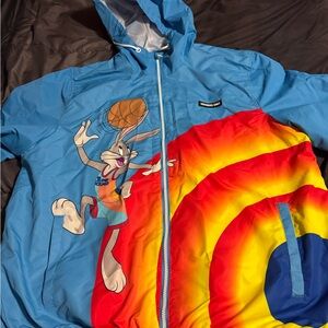 Members Only Kids' Blue & Multicolor Bugs Bunny Basketball Hooded Jacket